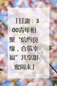 甘肃：300青年相聚“信约良缘，合筑幸福”共享甜蜜周末